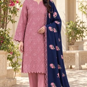 DHANAK EMBRIODERY 3PC COLLECTION